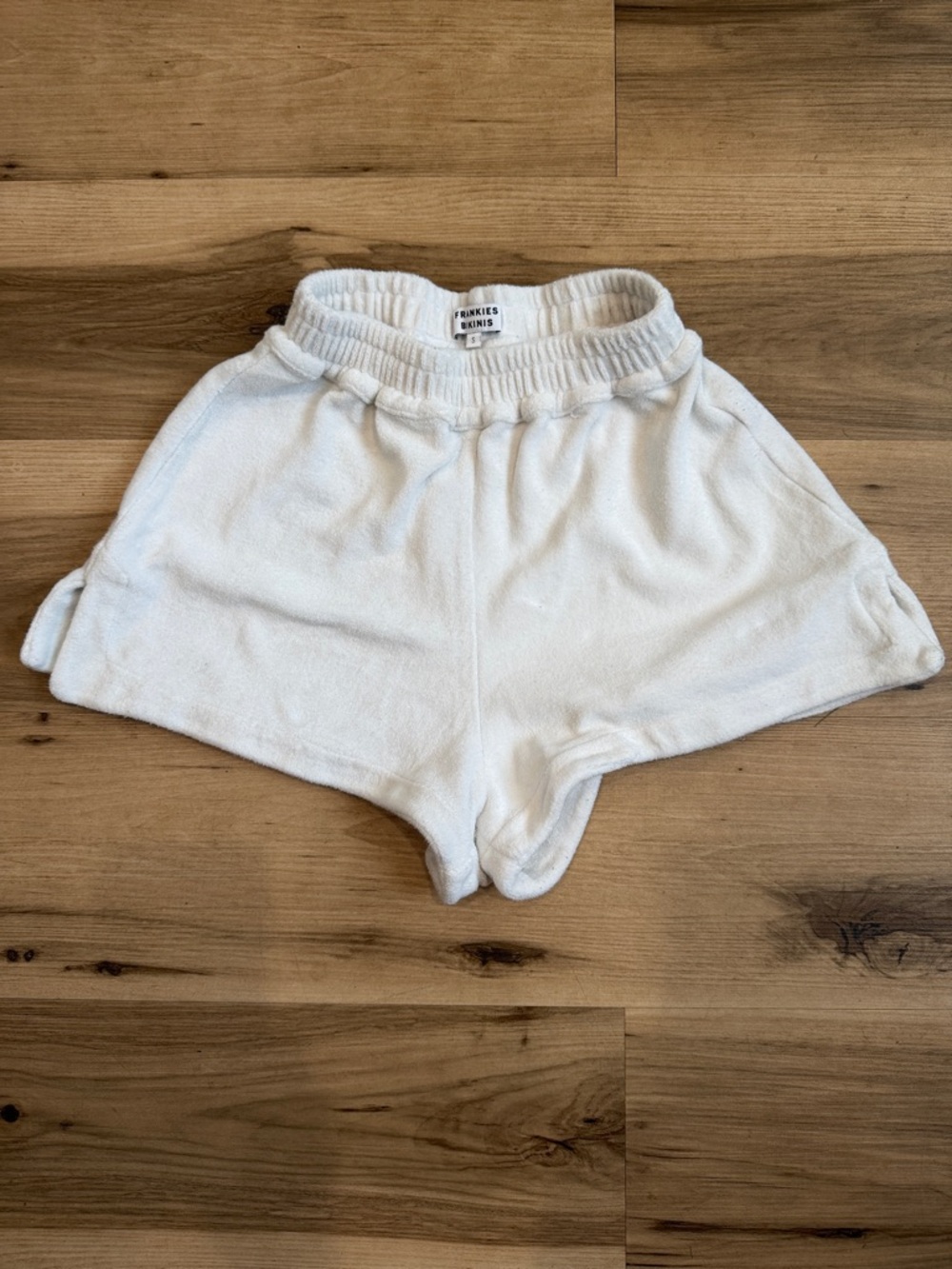 Frankie's Bikinis White Terry Lounge Shorts